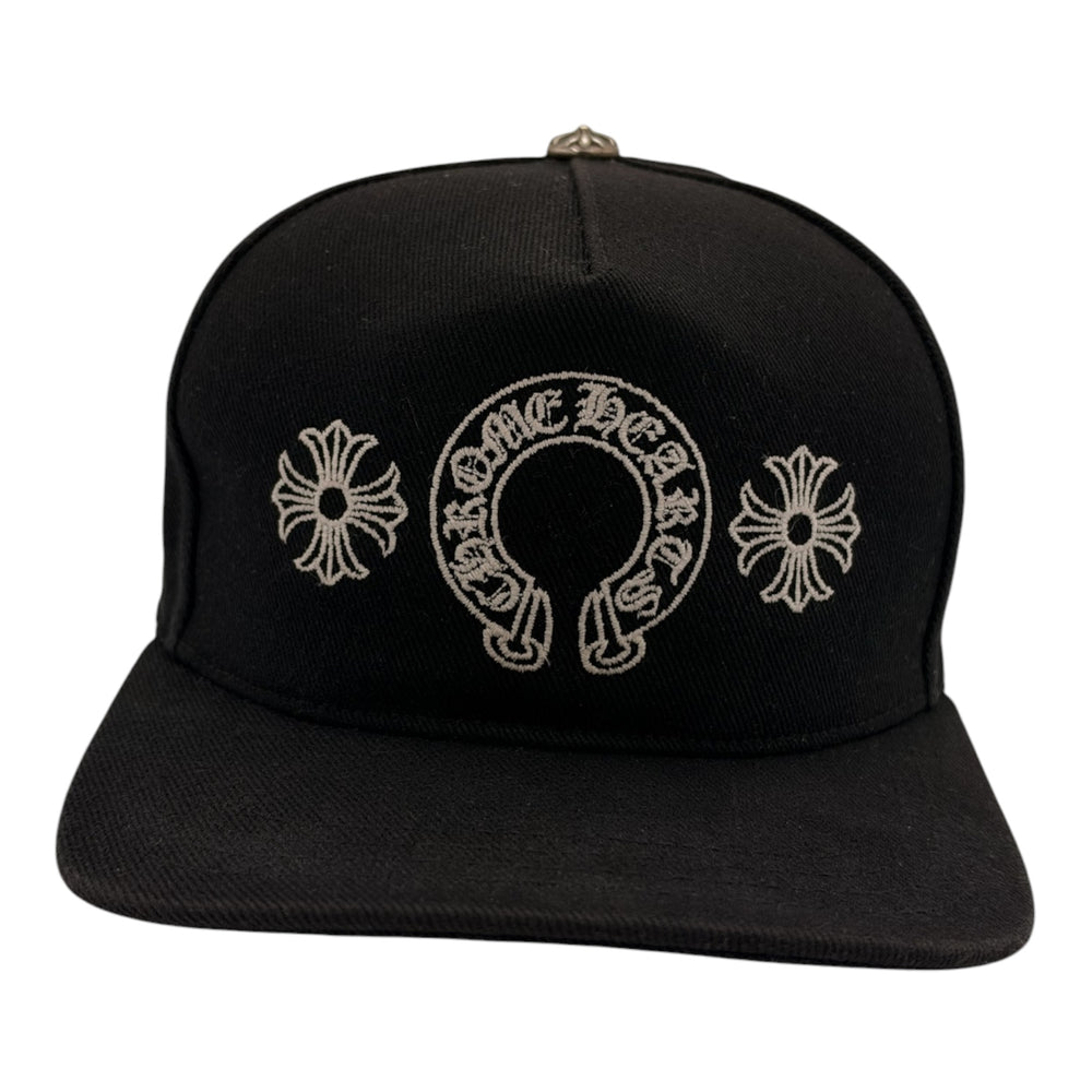CHROME HEARTS HORSESHOE DENIM BASEBALL HAT BLACK