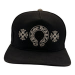 CHROME HEARTS HORSESHOE DENIM BASEBALL HAT BLACK