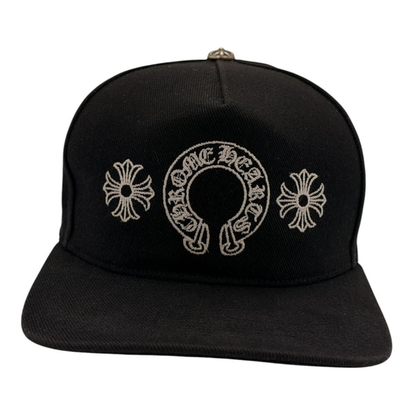 CHROME HEARTS HORSESHOE DENIM BASEBALL HAT BLACK