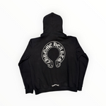 CHROME HEARTS HORSE SHOE FLORAL PULLOVER HOODIE BLACK BRAND NEW