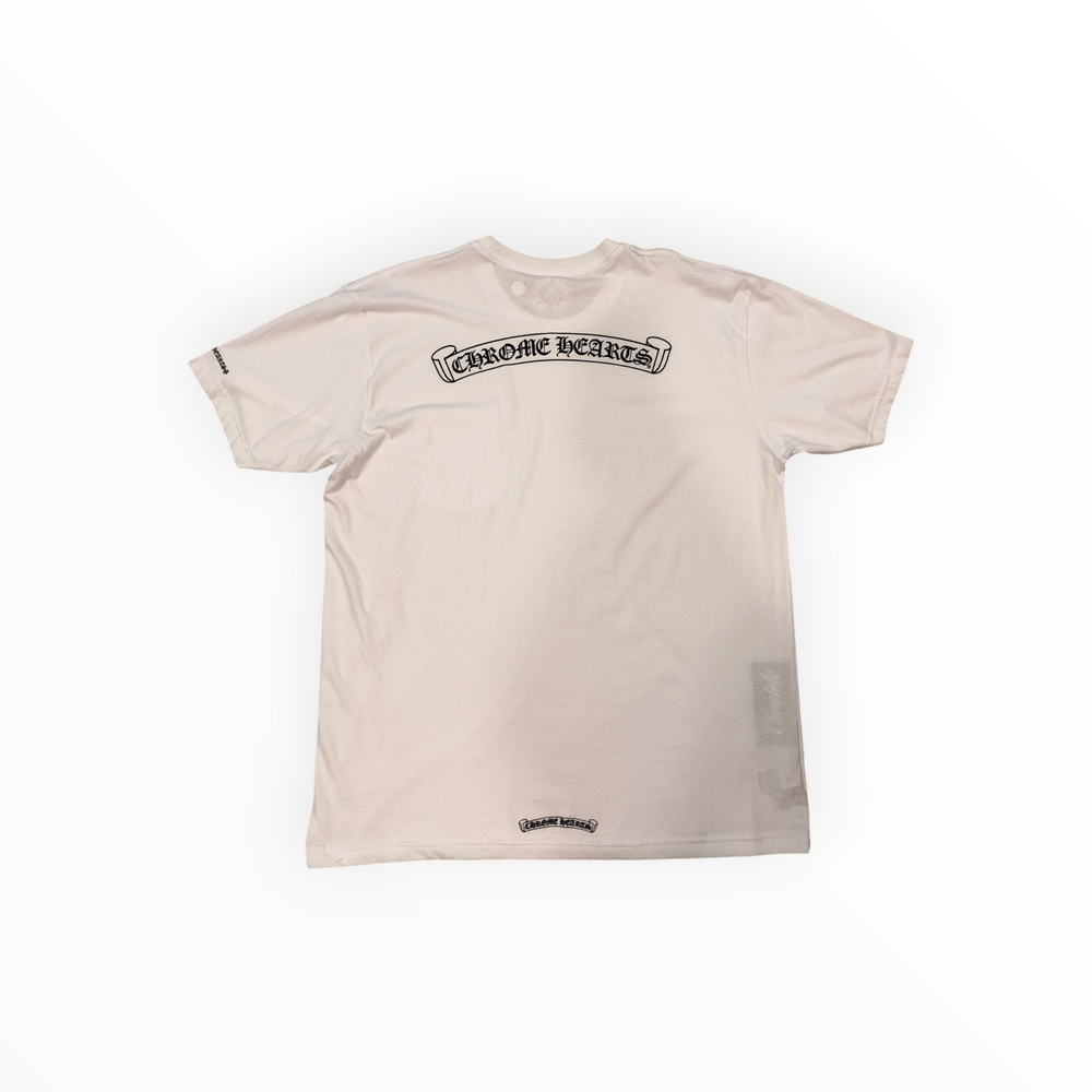 CHROME HEARTS SCROLL POCKET TEE WHITE