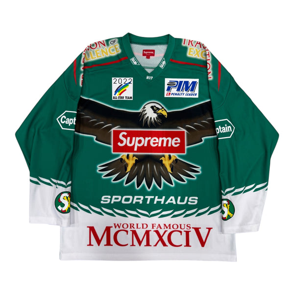 SUPREME SS22 EAGLE MOTO JERSEY GREEN