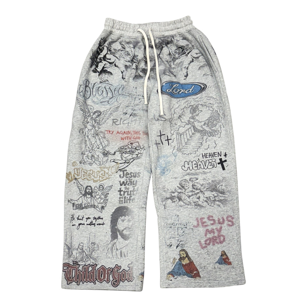 WE ARE RIGHTEOUS JESUS MY LORD SWEATPANTS GREY