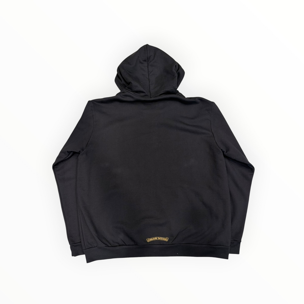 CHROME HEARTS ZIP UP HOODIE VERTICAL LOGO ARMY GREEN
