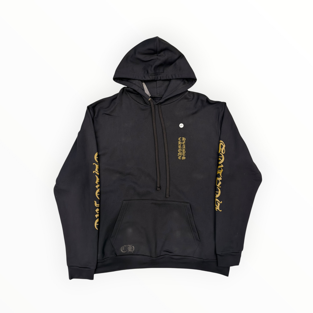 CHROME HEARTS VERTICAL LOGO 1988 HOODIE METALLIC GOLD