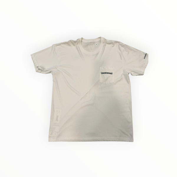 CHROME HEARTS SCROLL POCKET TEE WHITE