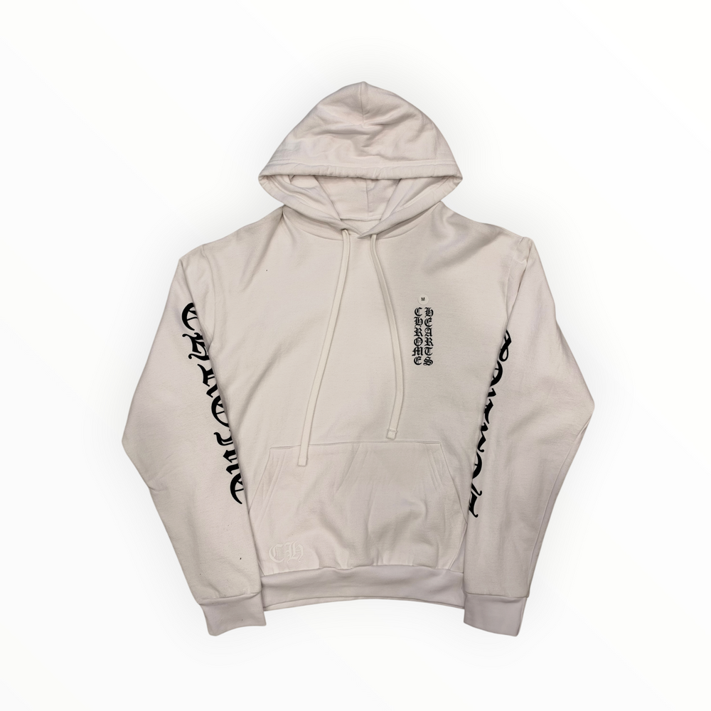 CHROME HEARTS SCROLL PULLOVER HOODIE WHITE