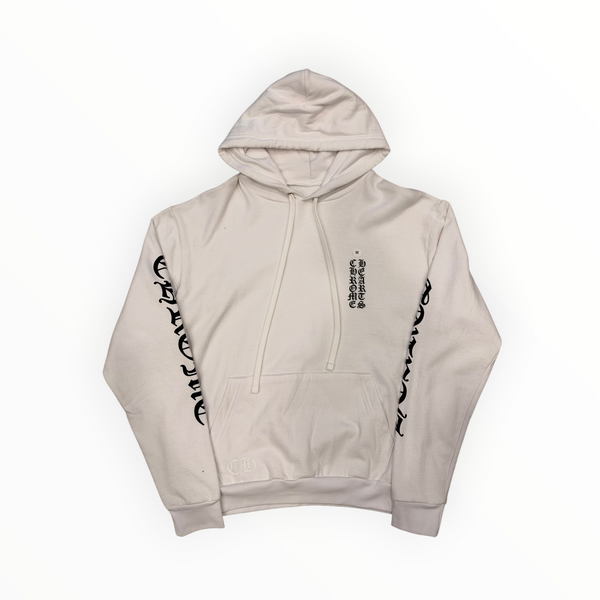 CHROME HEARTS SCROLL PULLOVER HOODIE WHITE