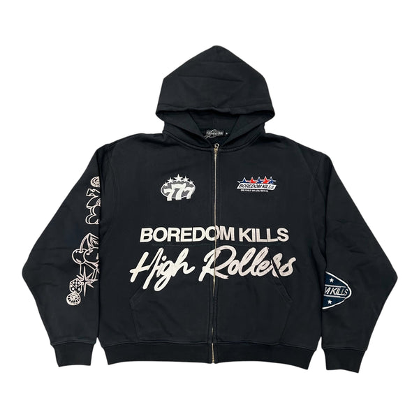BOREDOM KILLS HI-ROLLERS ZIP UP BLACK