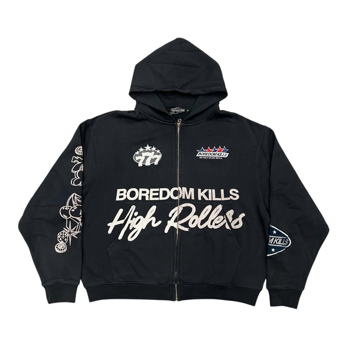 BOREDOM KILLS HI-ROLLERS ZIP UP BLACK