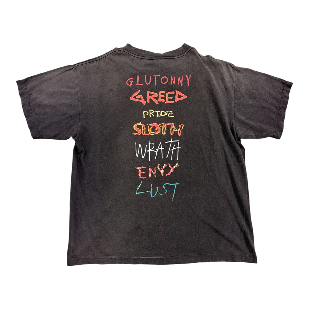 SAINT MICHAEL SEVEN DEADLY TEE BLACK