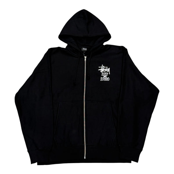 STUSSY RUFF AND RUGGED ZIP HOODIE BLACK