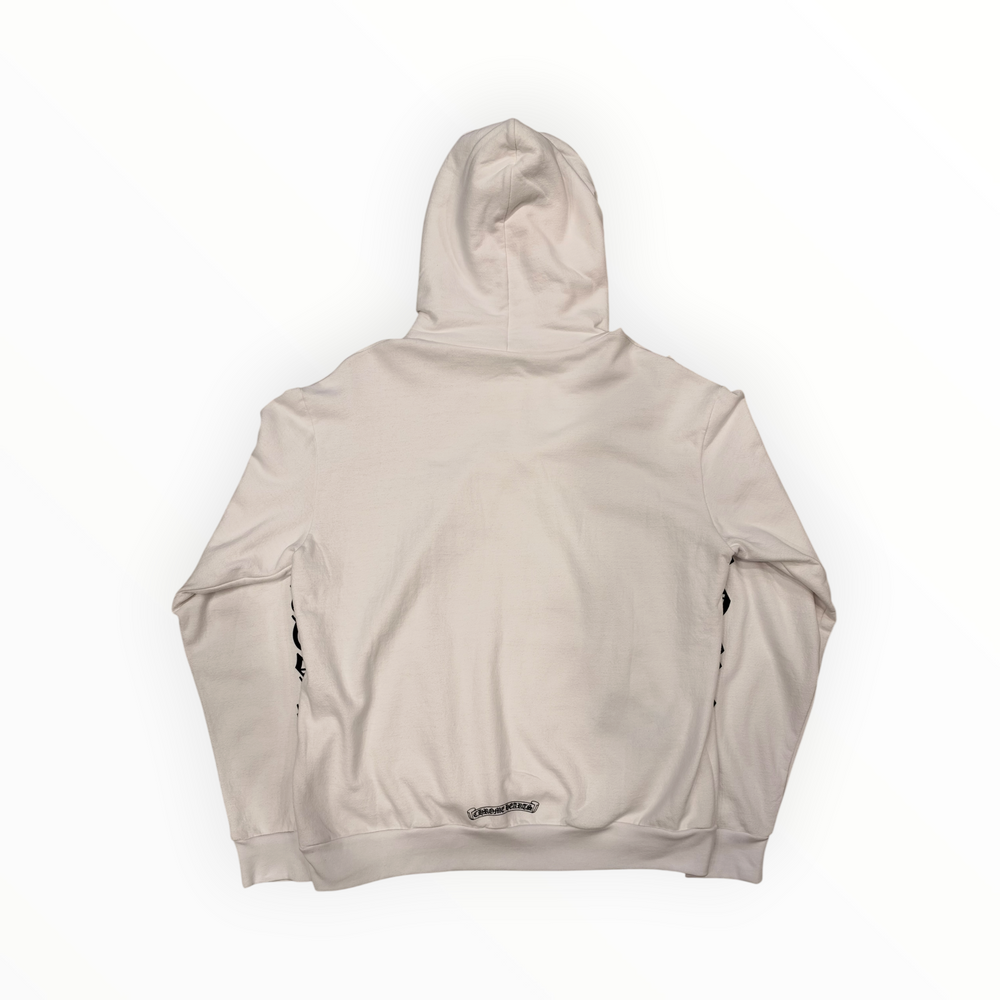 CHROME HEARTS SCROLL PULLOVER HOODIE WHITE
