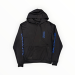 CHROME HEARTS BLUE VERTICAL LOGO HOODIE BLACK BRAND NEW