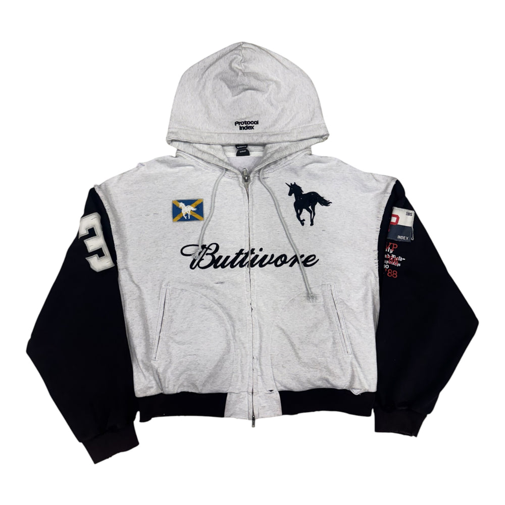 PROTOCOL INDEX BUTTIVORE ZIP HOODIE WHITE