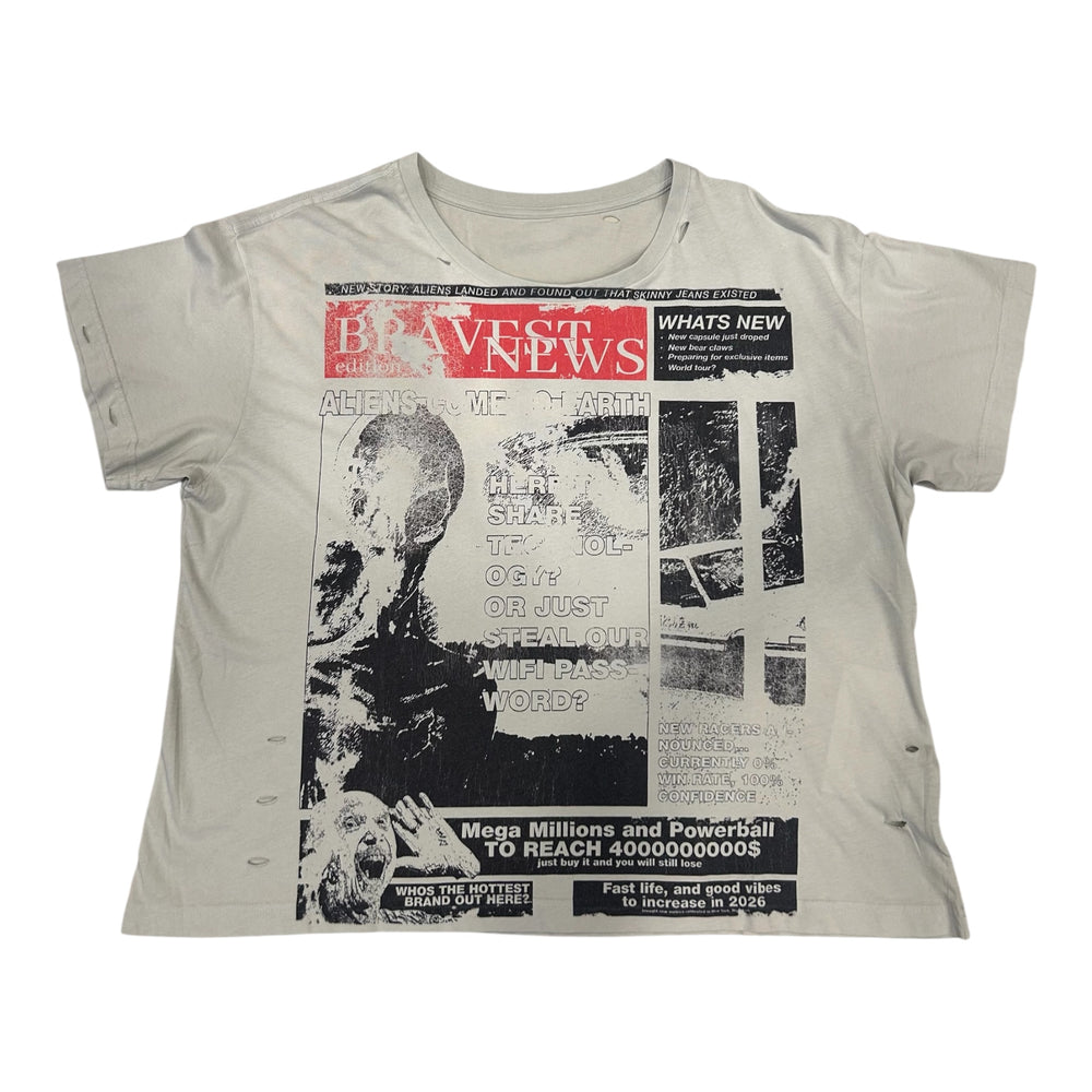 BRAVEST STUDIOS NEWSPAPER TEE