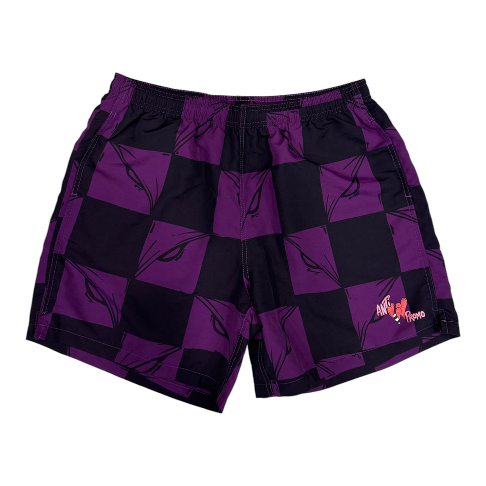 MATTY BOY ANTI-PROMO 99 EYES NYLON SHORTS PURPLE