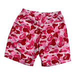 A BATHING APE ABC CAMO APE HEAD ONE POINT BEACH SHORTS PINK