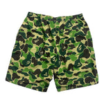 A BATHING APE ABC CAMO APE HEAD ONE POINT BEACH SHORTS GREEN