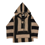 SAINT LAURENT SS15 PARIS STUDDED BAJA PONCHO HOODIE