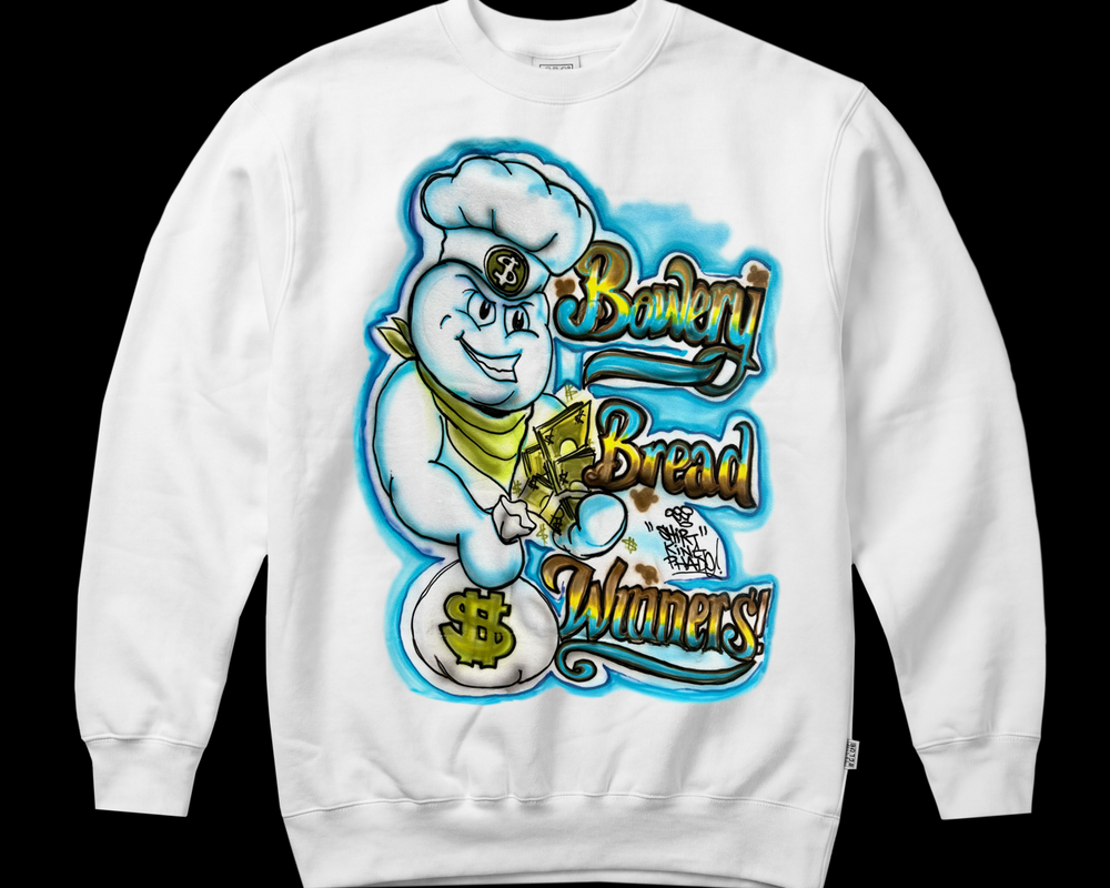 CLIENTELE SHIRT KING PHADE DOUGHBOY WHITE CREWNECK