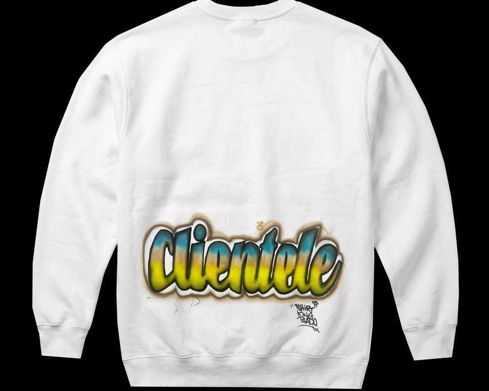 CLIENTELE SHIRT KING PHADE DOUGHBOY WHITE CREWNECK
