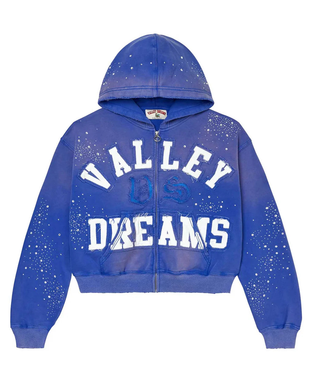 VALE CLASICO ZIP UP HOODIE SAPPHIRE