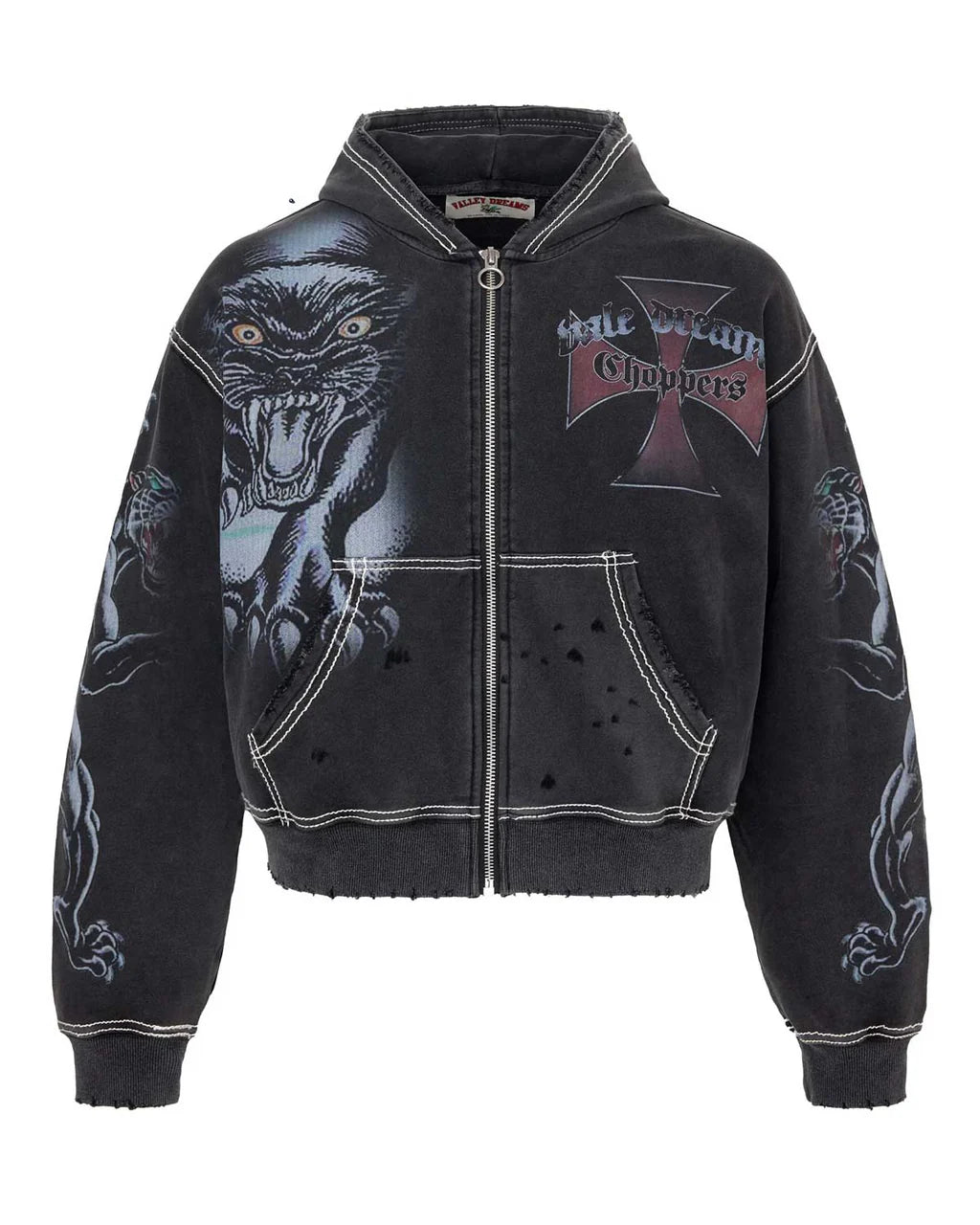 VALE HARDY BOYZ ZIP UP HOODIE BLACK