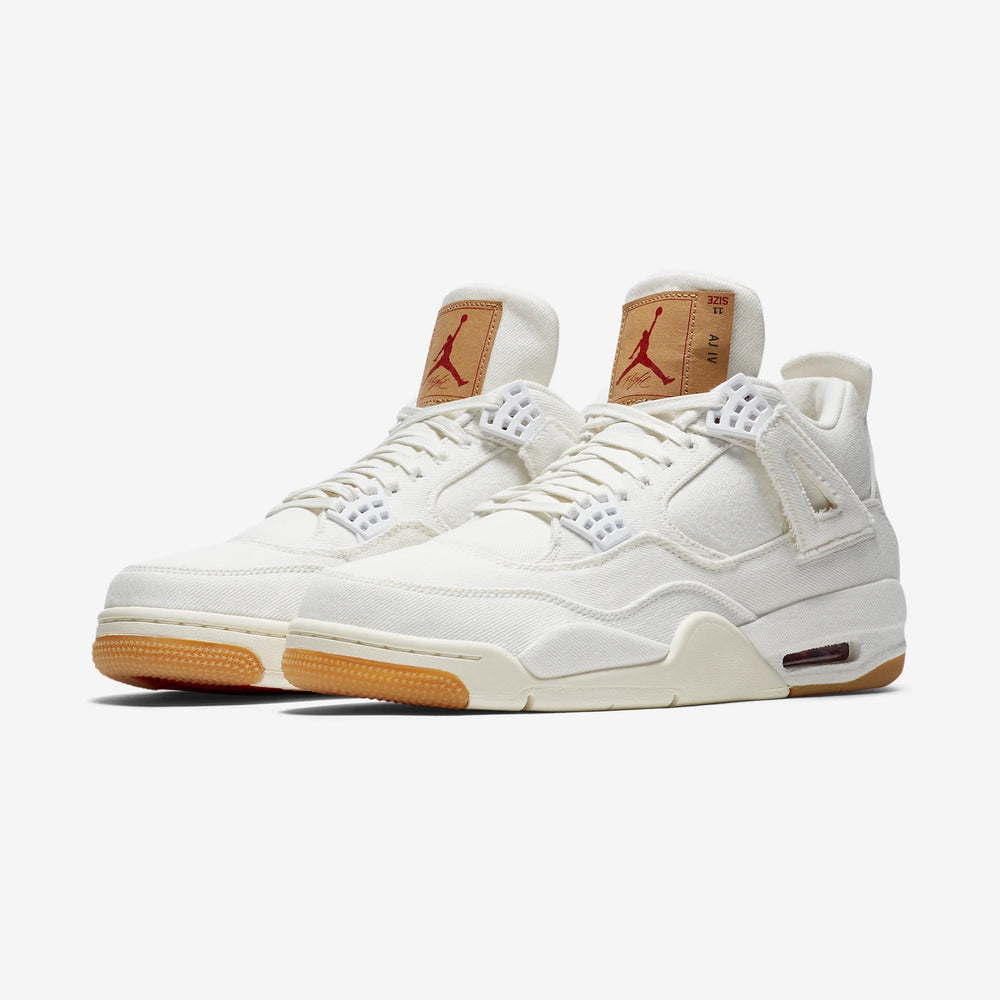 AIR JORDAN 4 RETRO LEVI'S WHITE (LEVI'S TAG) NIB