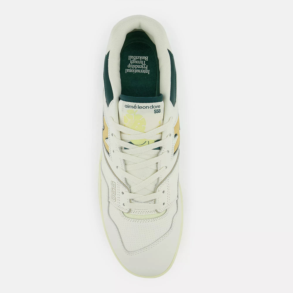 NEW BALANCE 550 AIME LEON DORE NATURAL GREEN/YELLOW NIB