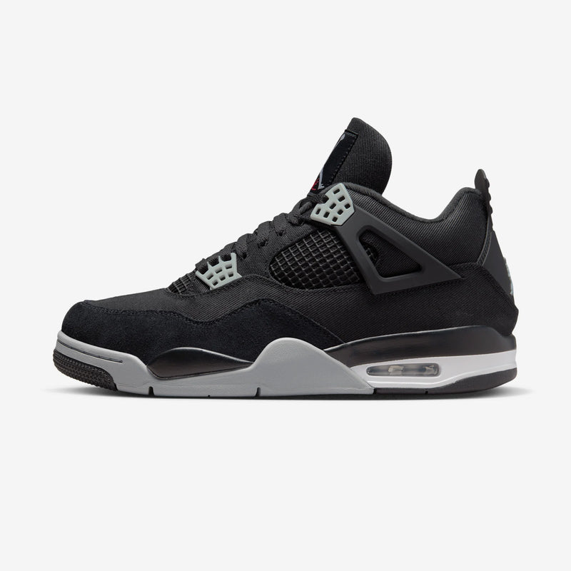 AIR JORDAN 4 RETRO BLACK CANVAS NIB