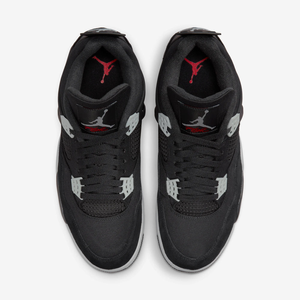 AIR JORDAN 4 RETRO BLACK CANVAS NIB