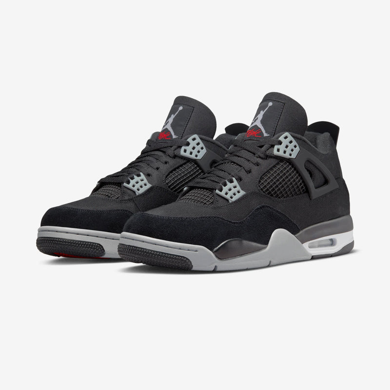 AIR JORDAN 4 RETRO BLACK CANVAS NIB