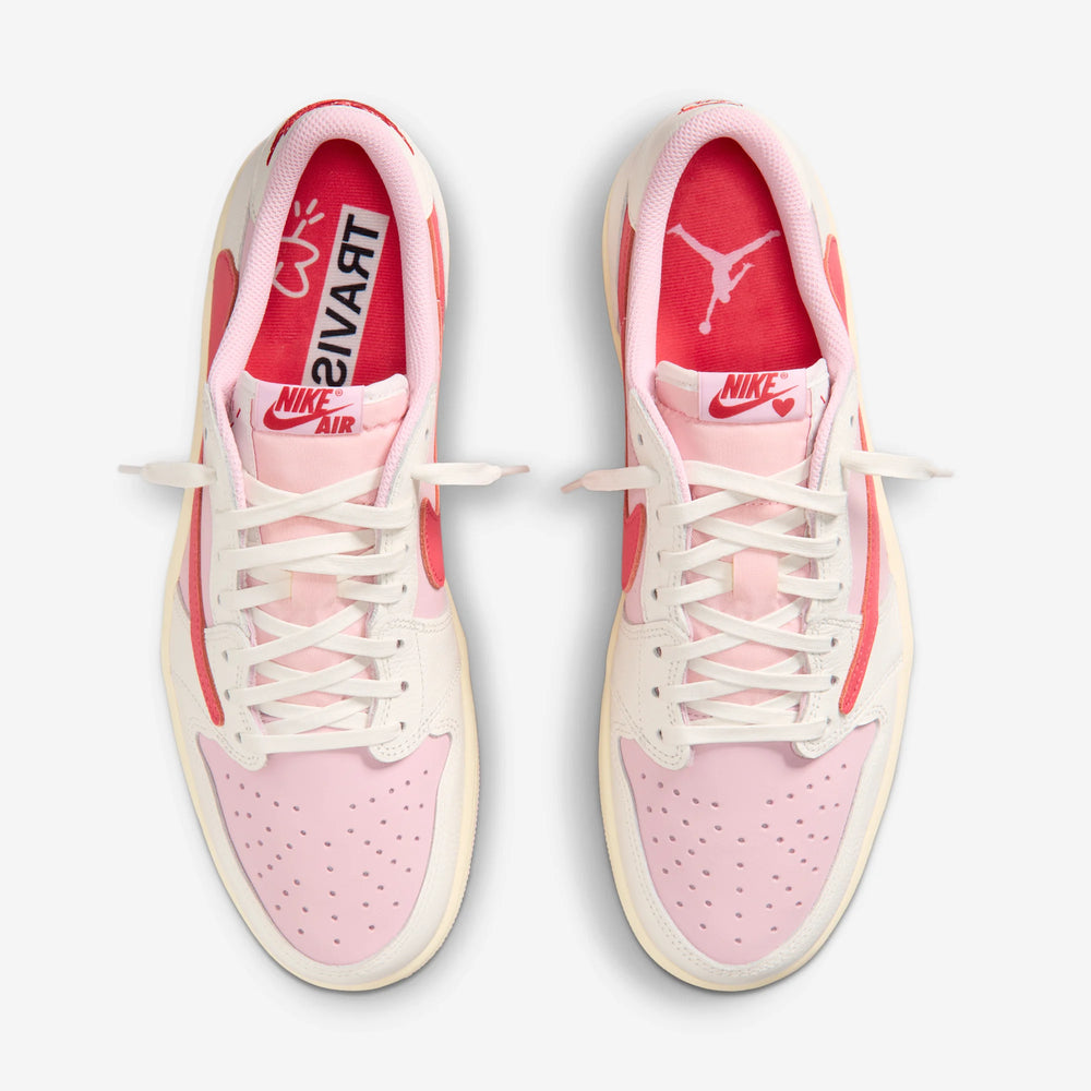 AIR JORDAN 1 RETRO LOW OG SP TRAVIS SCOTT SAIL TROPICAL PINK NIB